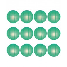 12" Paper Lanterns 'Teal' Regular Wire Value Pack  (12 pieces)